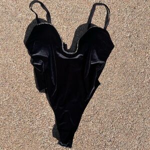 Black Sequence Bodysuit